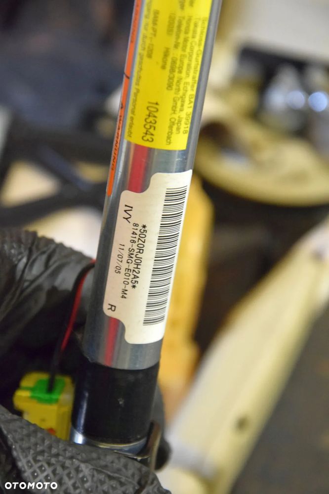 Honda Civic VIII UFO 06-11 Pas bezpieczeństwa napinacz prawy lewy przód BEŻOWY JASNY KREMOWY - 6