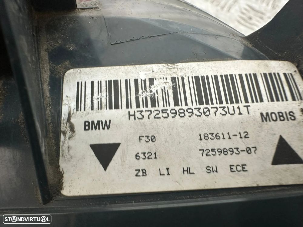 .Conjunto Farolins Led Traseiros Trás Esquerdo Direito BMW Serie 3 F30 Sedan Carro 2011 - 2018 - 14