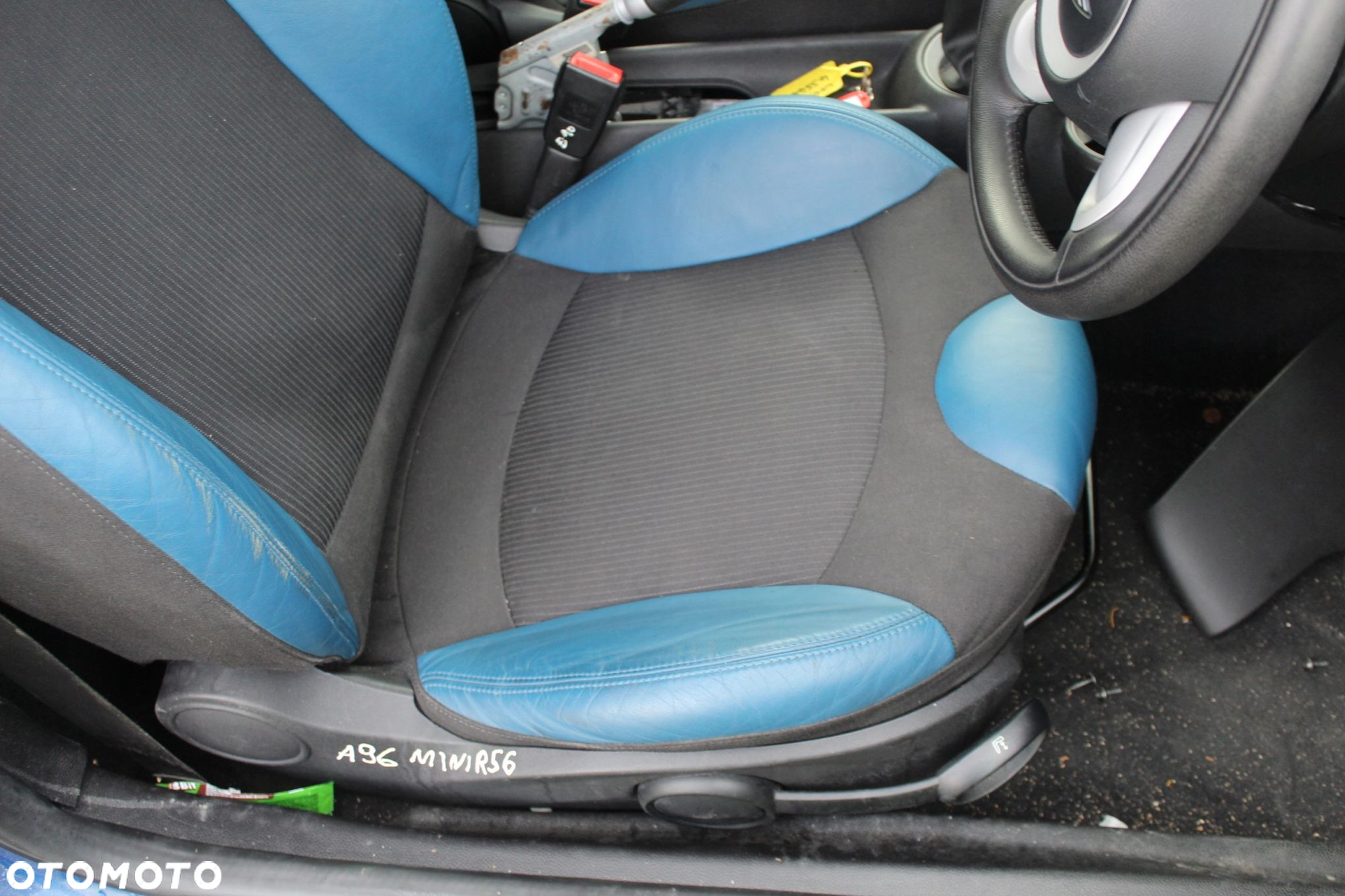 FOTELE KANAPA BOCZKI MINI R56 PÓŁ SKÓRA WORKS - 2