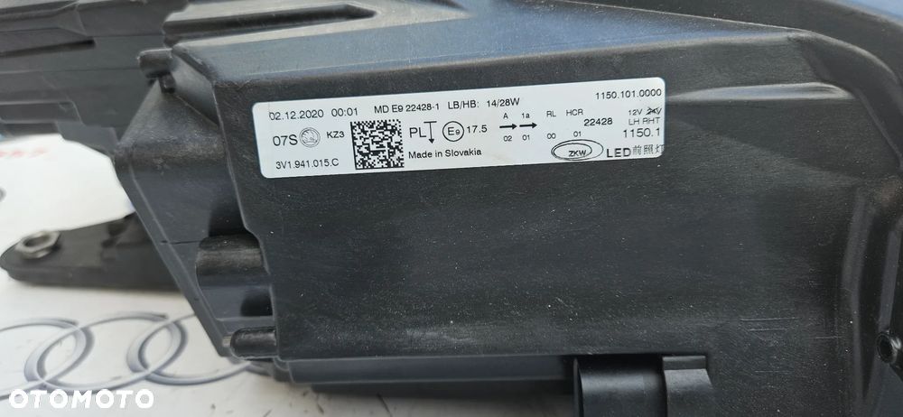Reflektor Lewy Lampa Lewa 3V1941015C Skoda Superb III 3 LIFT 2019- Crystal Lighting FULL LED ***NOWY - 10