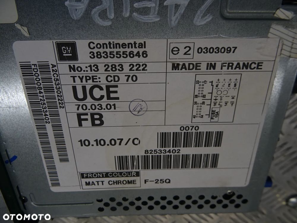 OPEL ZAFIRA B LIFT 08-14 (2009r) 1.7CDTI RADIO NAWIGACJA 383555646 - 8