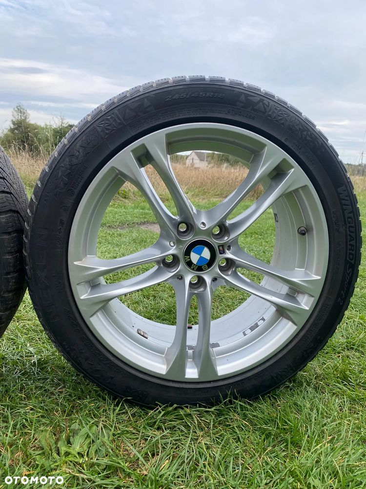 Oryginalne felgi BMW M Pakiet 18" F10 F11 5x120 + Nexen 245/45 R18 zima - 6