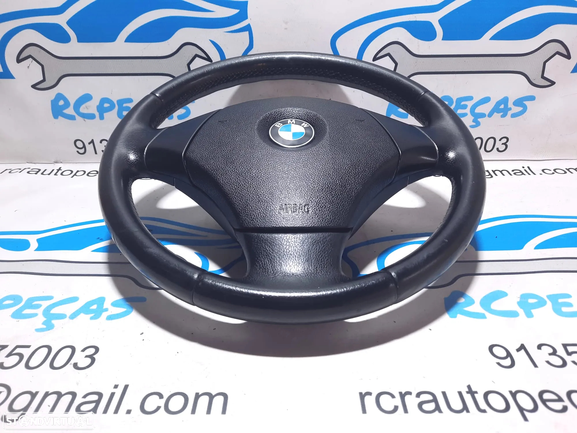 VOLANTE GUIADOR COMPLETO BMW SERIE 3 E90 SEDAN 32306771411 6771411 E91 TOURING E92 COUPE E93 CABRIO X1 E84 PELE AIRBAG - 3