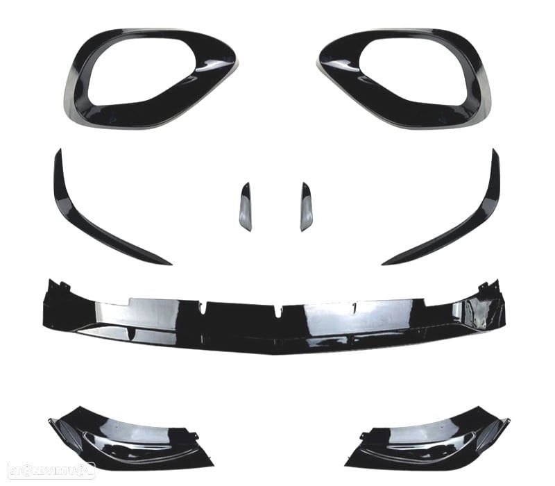 SPOILER FRONTAL MERCEDES CLASE C W206 21- PRETO BRILHANTE - 2