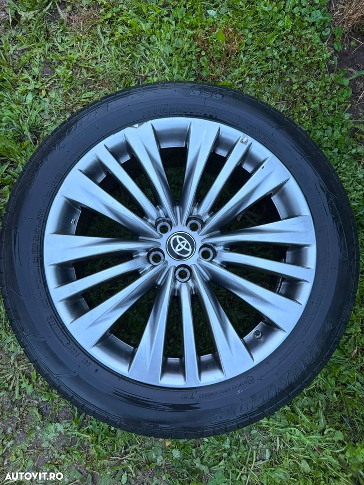 Set complet 4 Jante 20" ORIGINALE Toyota Highlander + anvelope Dunlop vara 235/55/20 DOT 2023 + senzori TPMS - 1
