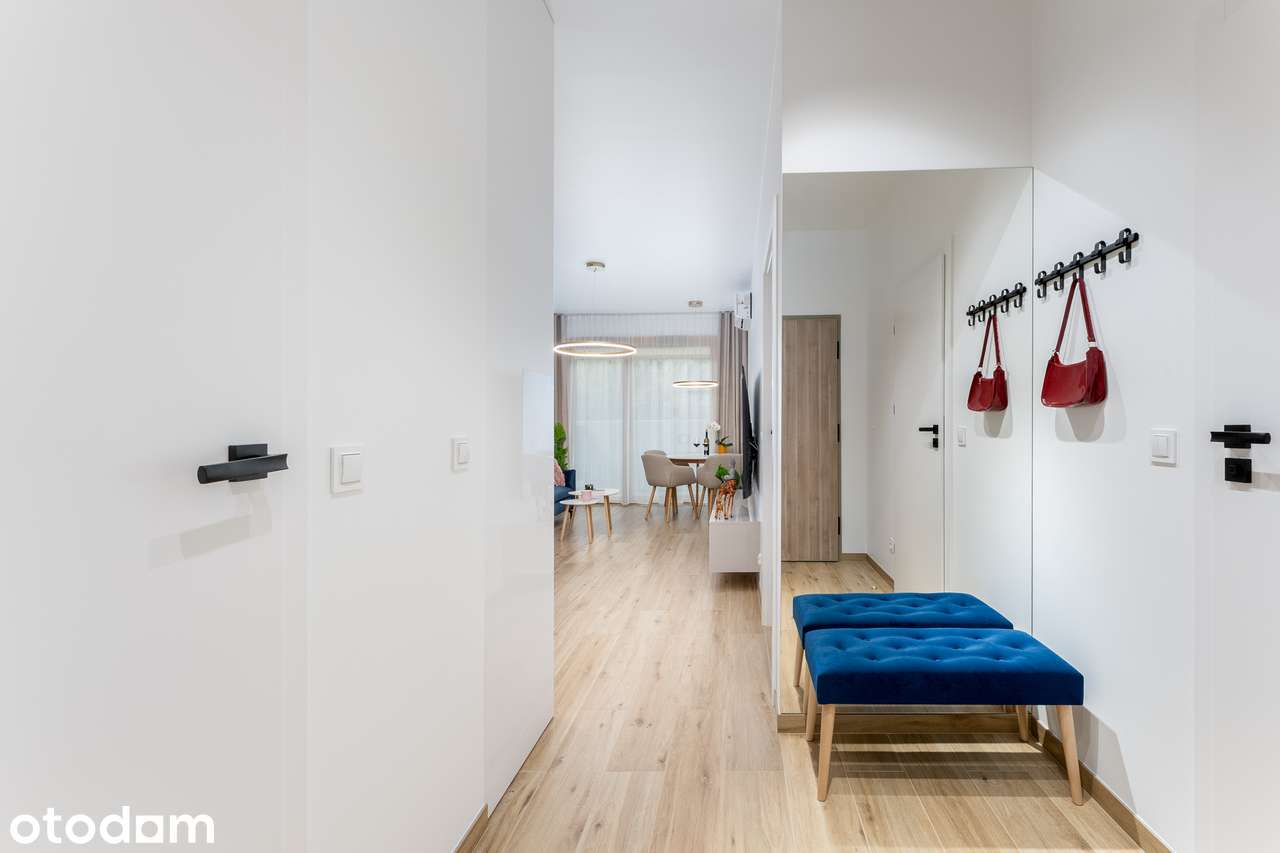 Zabłocie | 49,5 m² | prywatny ogród | 2x klima | garaż | ENG
