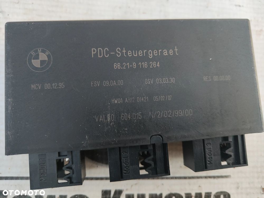 BMW E60 E61 E65 E63 E70 E71Moduł sterownik czujników cofania PDC 9116264 - 2