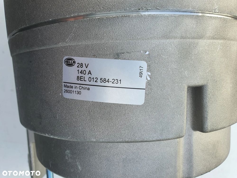 Alternator 28 V, 140 A, Hella 8EL012584231, Scania 4 - 2