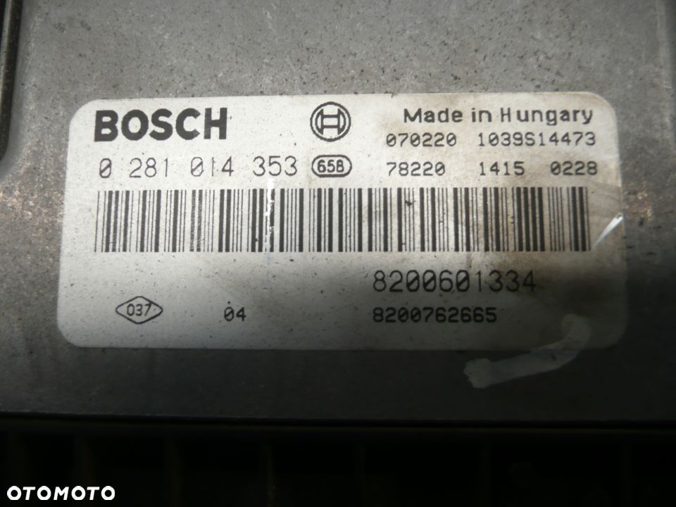 Renault Scenic II Megane II Komputer Silnika 03-09 0281014353 - 2