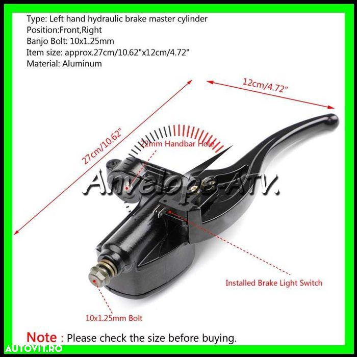 Pompa Frana de mana ATV POLARIS cu Blocator - Dreapta - 5