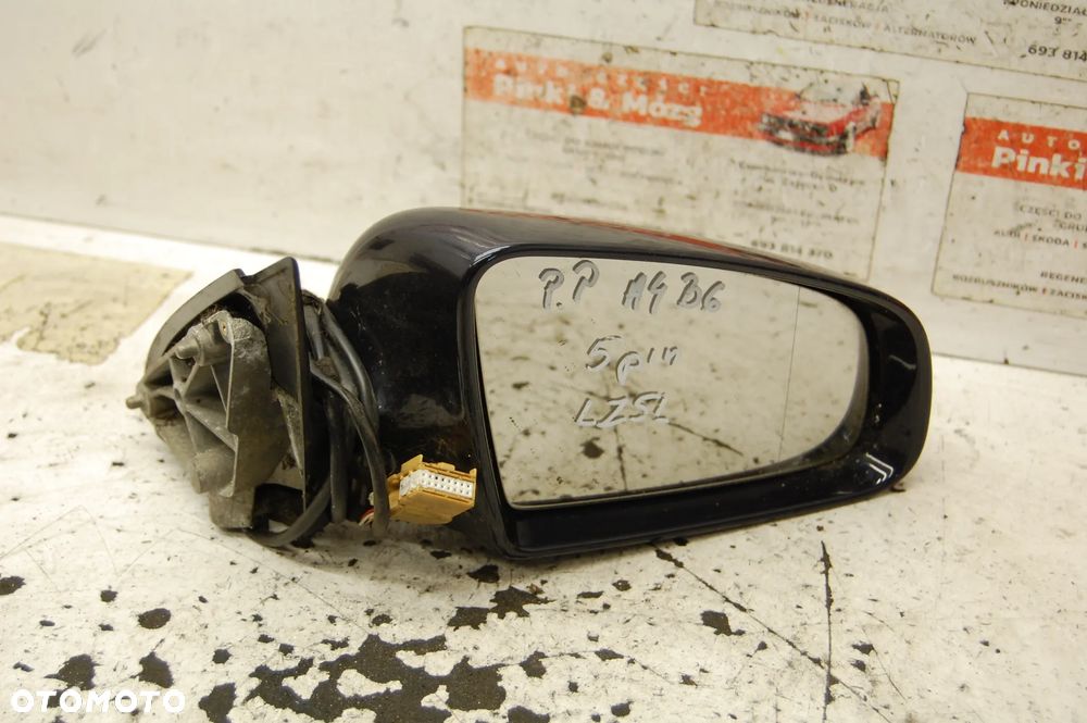 LUSTERKO PRAWY PRZÓD PRZEDNIE PRAWE LX7Z/ LZ5L/ LY9B/ LY5K AUDI A4 B6 5 PIN - 7