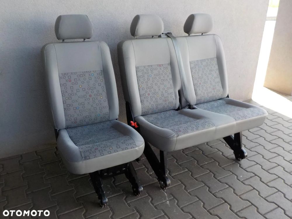 VW T5 T6 FOTEL FOTELE SIEDZENIA RZĄD ŚRODKOWY TYŁ XOXO - 1