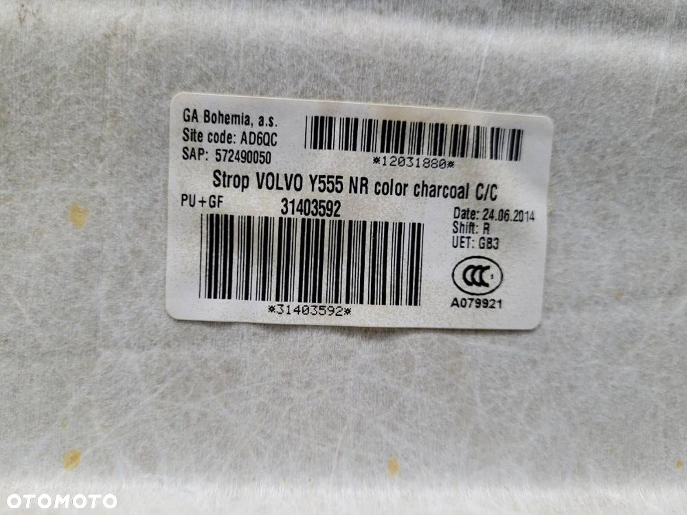 PODSUFITKA DACH CZARNY VOLVO V40 II EU - 9