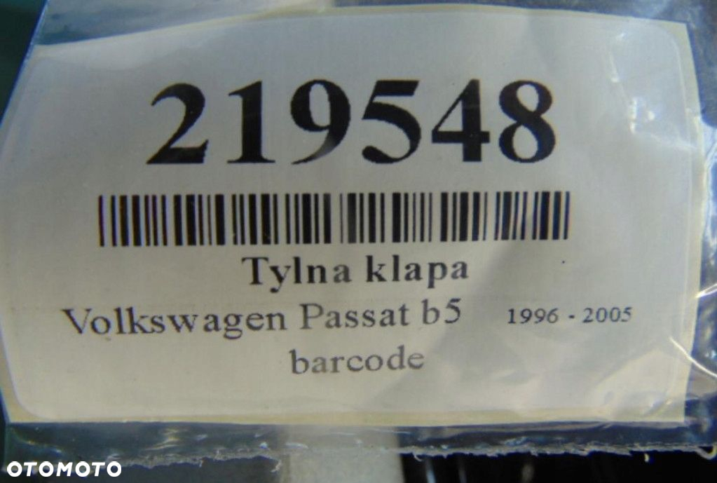 VOLKSWAGEN PASSAT B5 LIFT KOMBI TYLNA KLAPA STAN WIDOCZNY NA ZDJĘCIU - 9