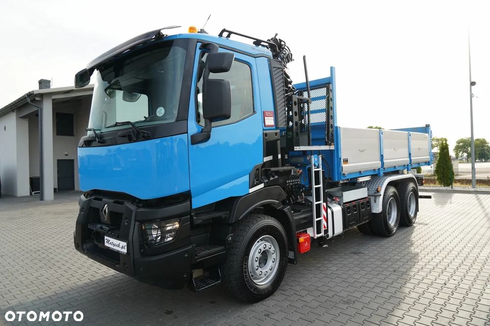 Renault C 430 / 6X4 / WYWROTKA 5.5 M + HDS ATLAS 240.2 A5 / WYSIĘG 14.5 M / MAX UDŹWIG 4520 KG / STEROWANIE RADIOWE / ROTATOR / WIDŁY DO PALET / 2020 ROK - 9
