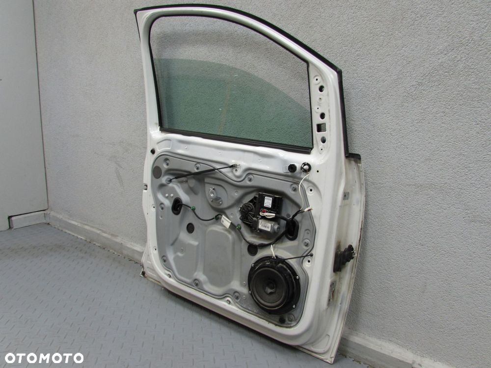 VW CADDY III 2K5 04-15 DRZWI PRZOD LEWE PODNOSNIK SZYBA ZAMEK KPL BIALY - 9
