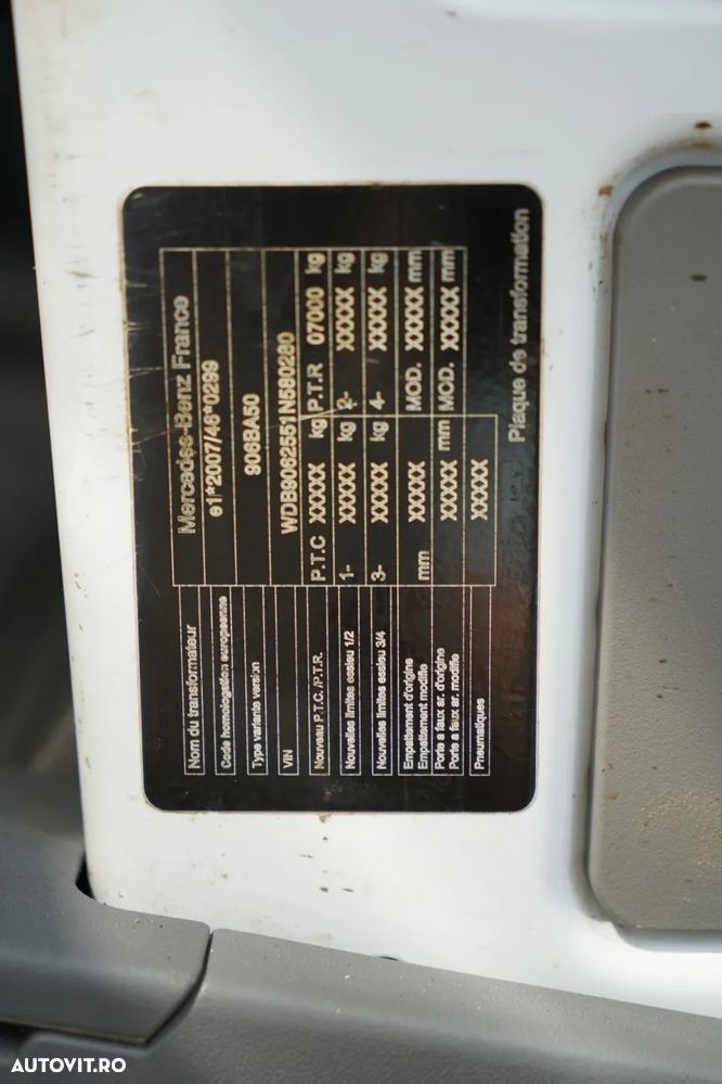 Mercedes-Benz SPRINTER 516 CDI / BASCULĂ DIN OȚEL - 3,5 M / CAMION BASCULĂ DIN OȚEL - 7 LOCURI / DOUĂ LOCURI / MANUALĂ / IMPORTATĂ - 37
