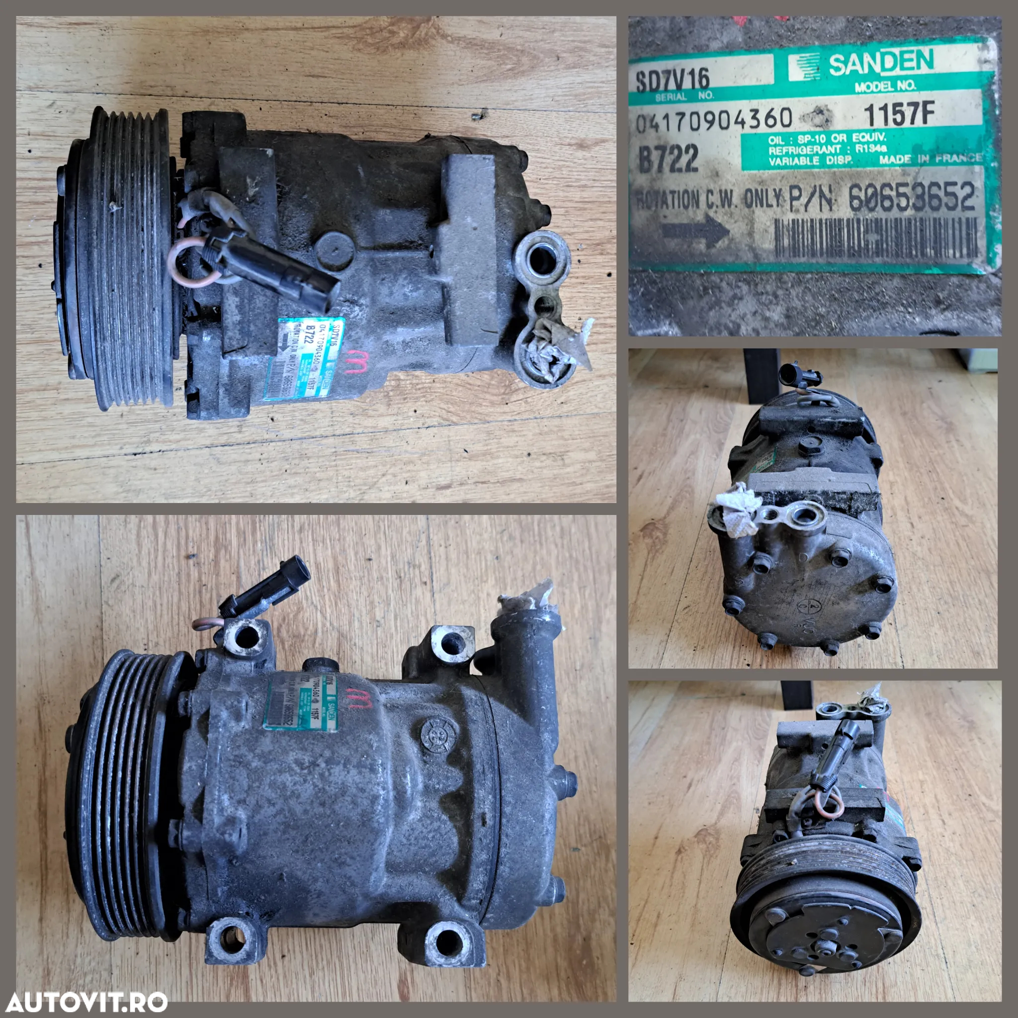Compresor clima ac aer conditionat climatronic climatizare Audi A4 A6 A8 Q5 Volkswagen VW Phaeton Alfa Romeo Fiat Stilo Bravo Lancia Toyota Rav 4 Mitsubishi Pajero - 4