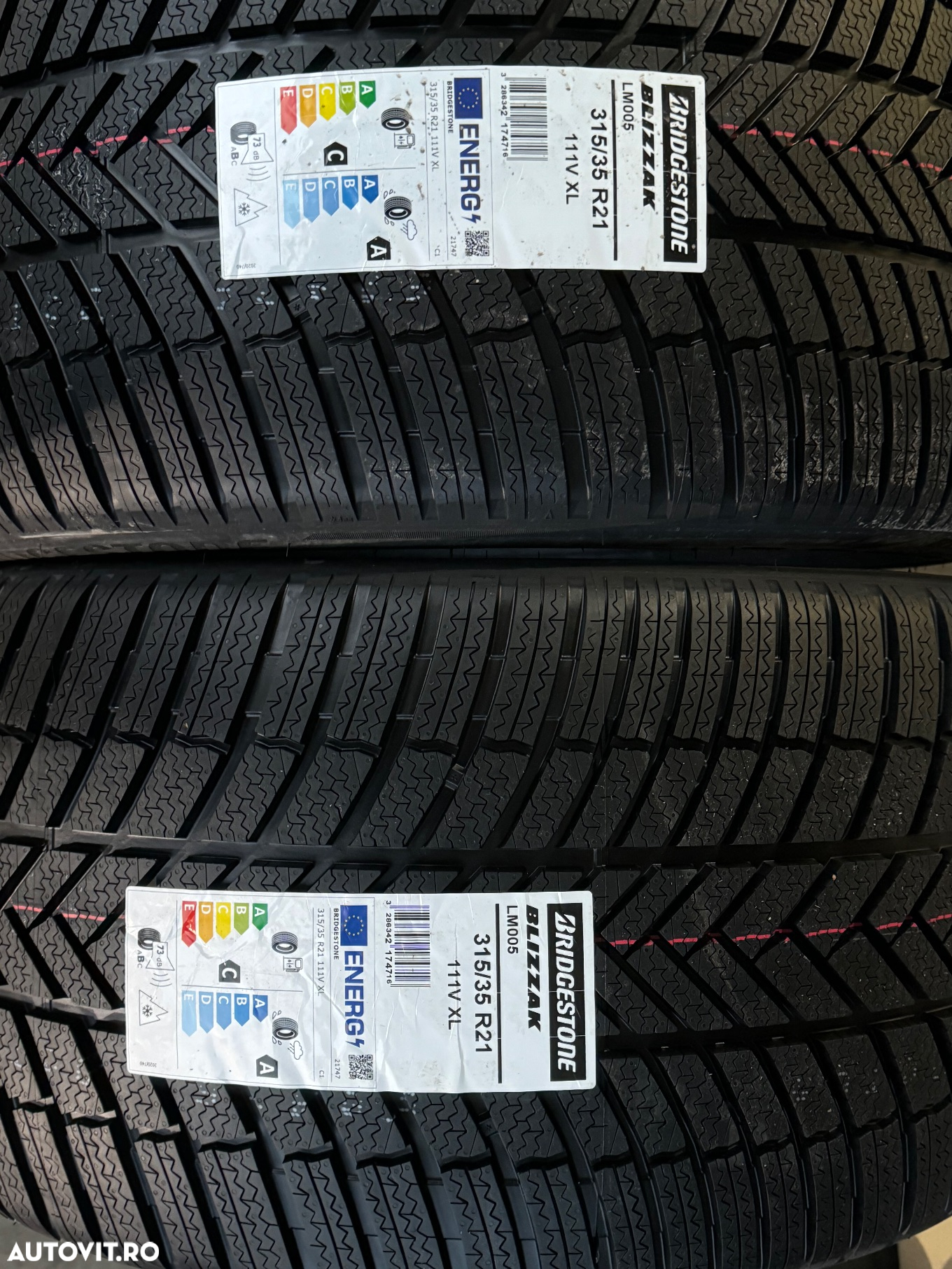 Vând set anvelope 285/40/21-315/35/21 Bridgestone de iarna noi - 3