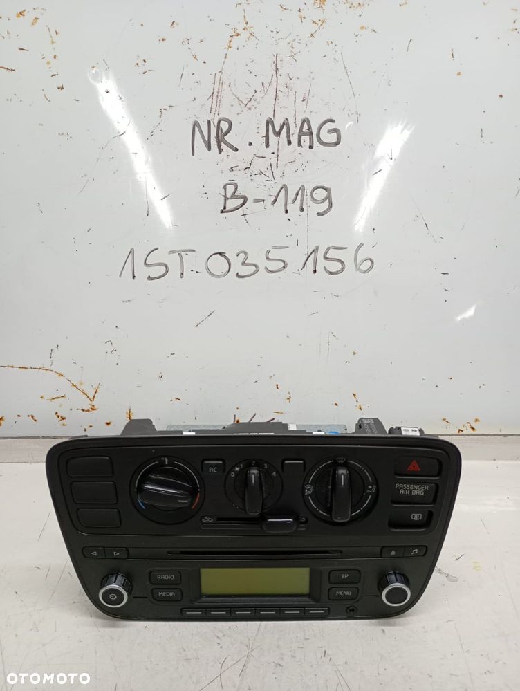 RADIO CD PANEL KLIMATYZACJI SKODA CITIGO 1ST035156 - 1