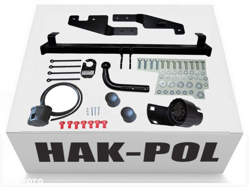 HAK HOLOWNICZY DO SAMOCHODU SEAT INCA VOLKSWAGEN VW CADDY 2 II  + WIĄZKA + GNIAZDO 7PIN/13 - 7