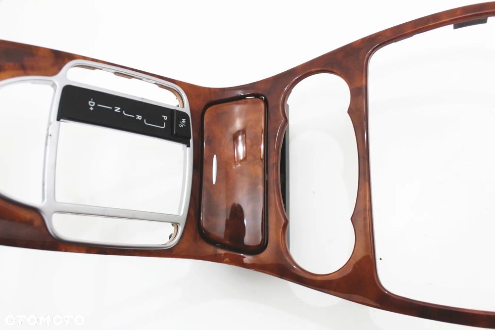 Ramka konsola środkowa popielniczka drewno dekor stan BDB OE Mercedes SL R230 W230 - 22