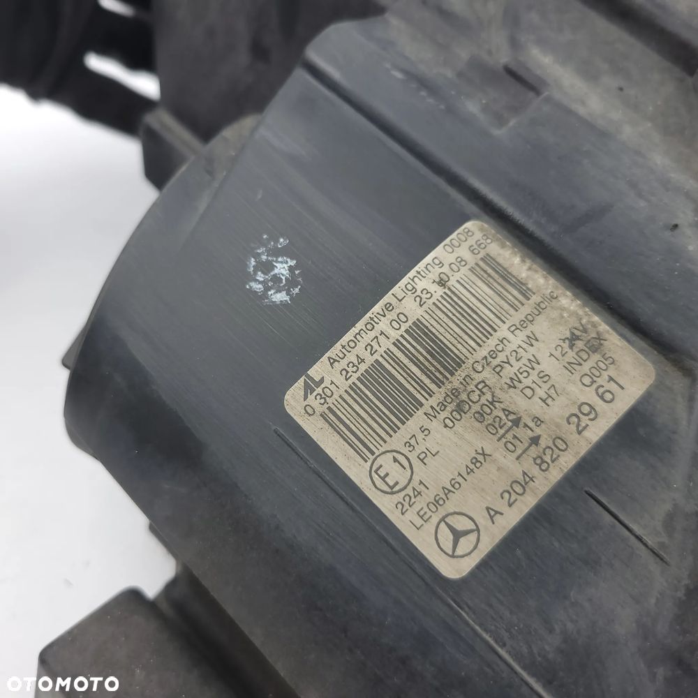 MERCEDES W204 LAMPA PRZEDNIA PRZÓD LEWA XENON NIESKRĘTNY A2048202961 EU - 12