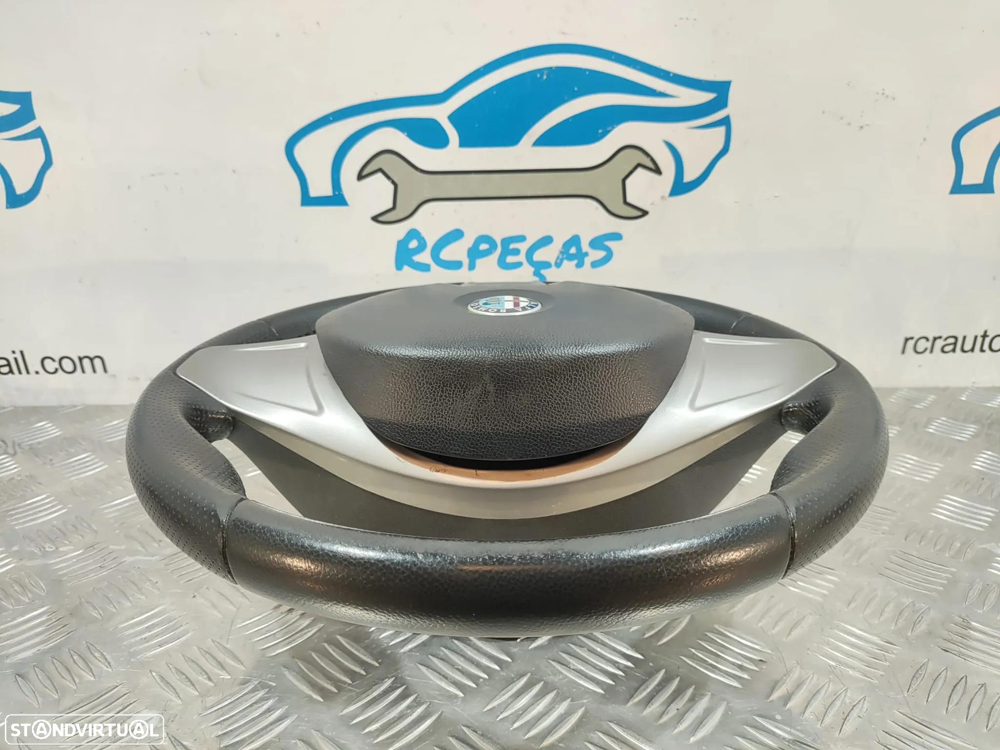 VOLANTE GUIADOR COMPLETO ALFA ROMEO MITO 955 PELE PERFURADA AIRBAG 71753934 D6100190234 1560891750 ALFA ROMEO GIULIETTA - 4