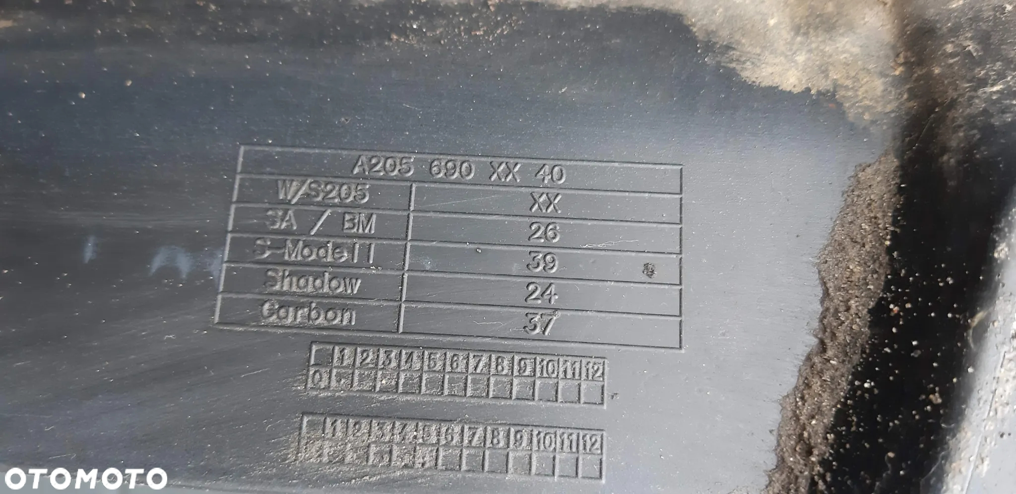 Listwa progowa  lewa A205690XX40 197 Mercedes W205 kombi 2016r. 2.2CDI - 9