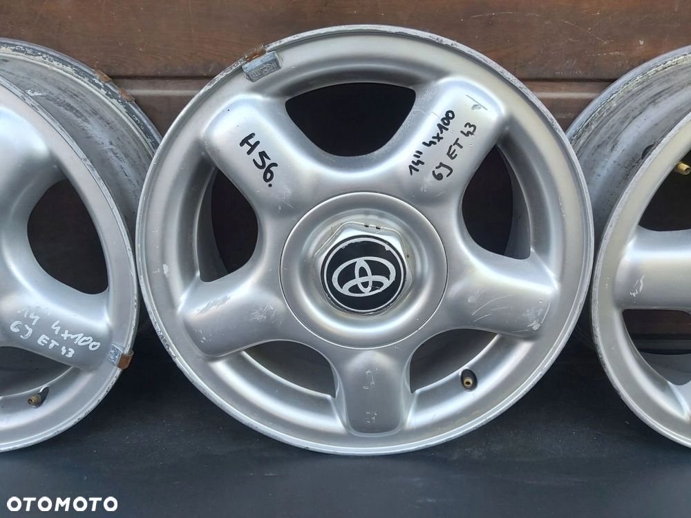 Toyota Yaris I 99 - 05 alufelgi felgi 14 4x100 6j et43 VW golf Honda jazz - 4