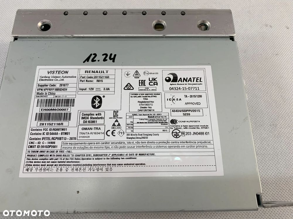 Renault Twingo 3 III 14r Modul radia radio 2014 - 2