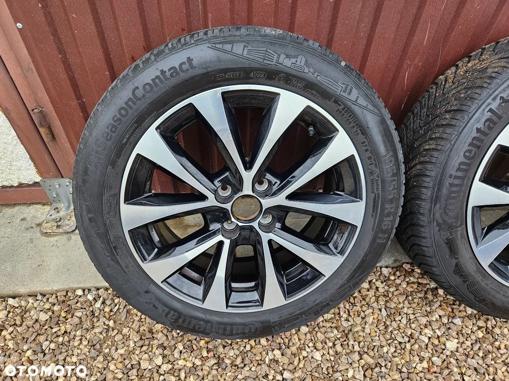KOŁA FELGI ALUFELGI 16 6,5J ET37 RENAULT CLIO IV V OPONY CAŁOROCZNE 195 55 16 CONTINENTAL ALLSEASONCONTACT 2023 ROK 403001198R - 3