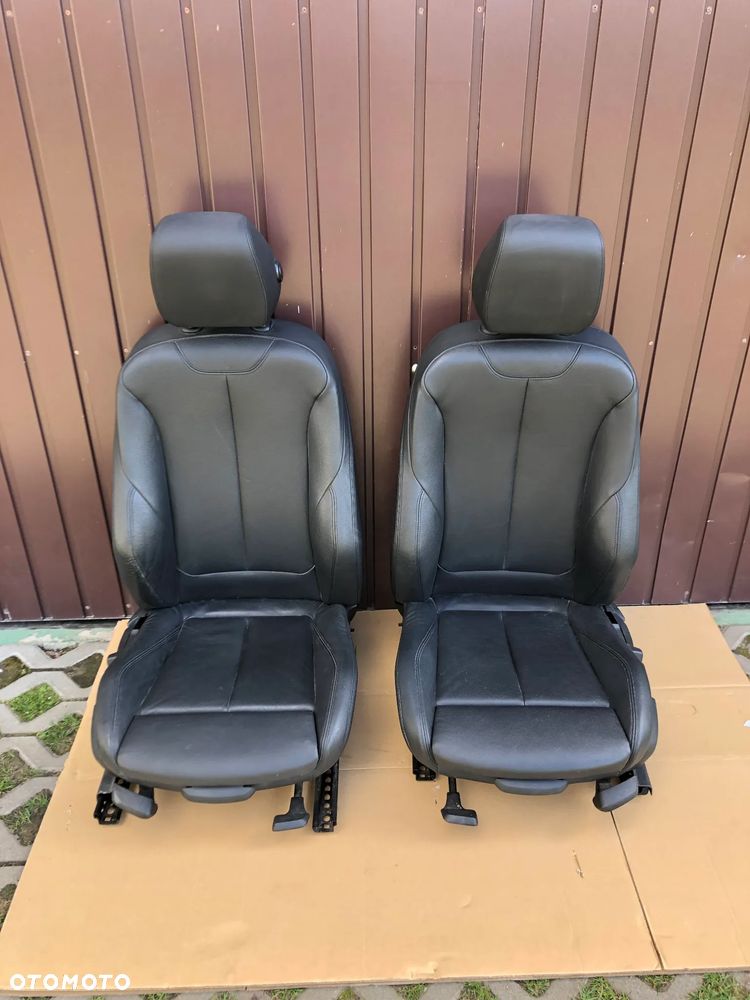 BMW F30 F31 F20 M-PAKIET GRZANE FOTEL LEWY PRAWY CZARNA SKÓRA - 1