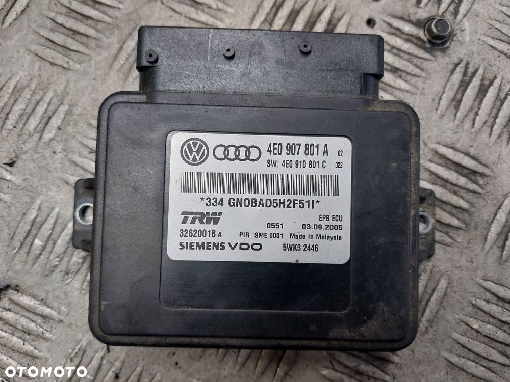 MODUŁ HAMULCA RĘCZNEGO AUDI A8 D3 4E0907801A - 1