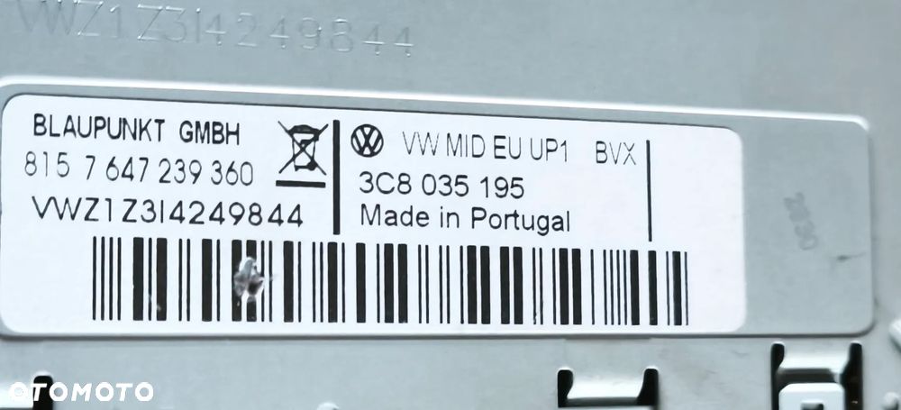 VW PASSAT B6 09r RADIO RADIOODTWARZACZ CD 3C8035195 - 4