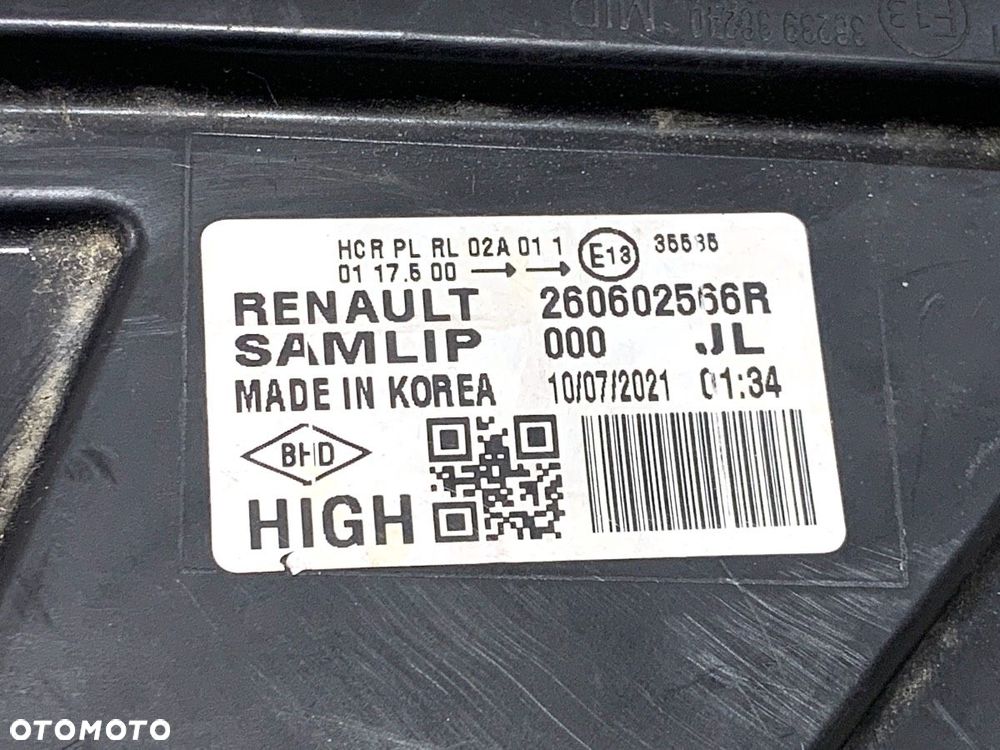 REFLEKTOR LEWY PRZÓD  RENAULT ARKANA I (LCM_) 2019 - 2022 1.5 E-TECH 145 69 kW [94 KM] Hybryda - 7