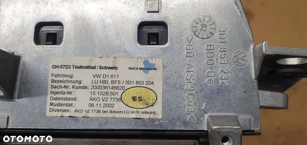 Kratka nawiewu powietrza prawa dekor drewno VW Phaeton 3D1853204 - 9