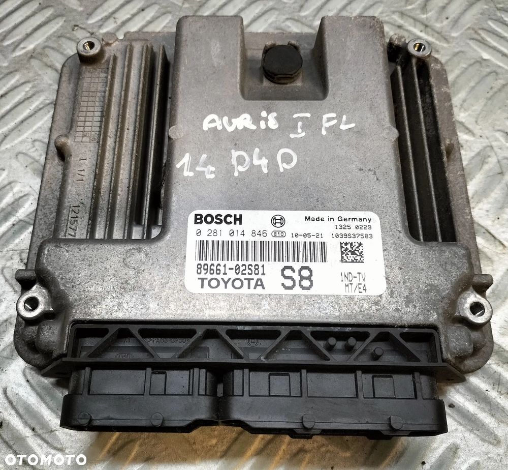 KOMPUTER STEROWNIK SILNIKA TOYOTA AURIS E15 1.4 D4D 0281014846 89661-02S81 - 1