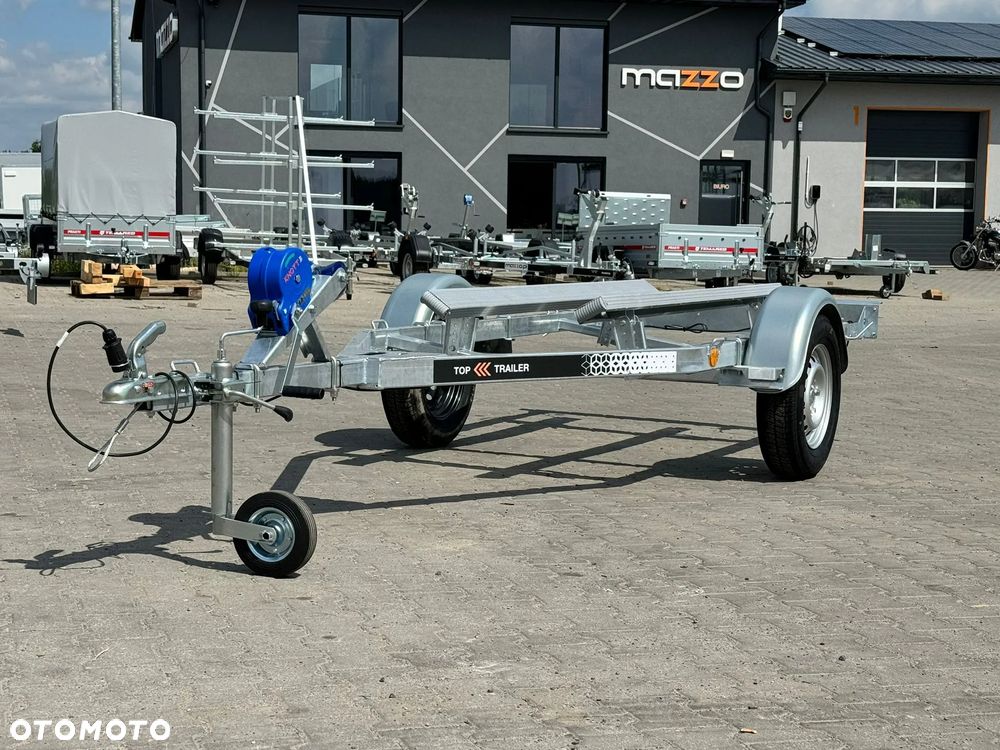 MAZZO Przyczepka pod skuter wodny do 3,7 m DMC750kg SPAWANA ocynkowana z płozami, wodoodporne łożyska - 8