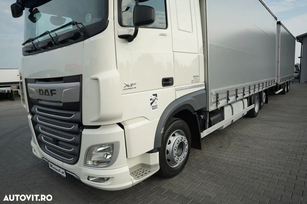DAF XF 480 / COMBINAȚIE TANDEM / SSC / DRIVE-THROUGH / 120 M3 / I-PARK COOL / PUNTE RELAXABILĂ / ACOPERIȘ RELAXABIL / REMORCĂ - 8
