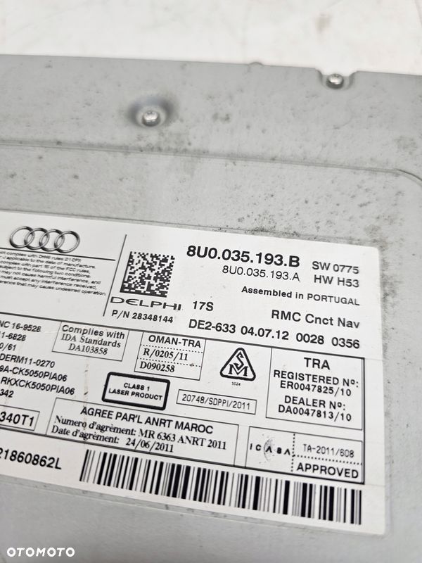 TUNER MODUŁ NAWIGACJI RADIA AUDI Q3 8U 8U0035193B - 6