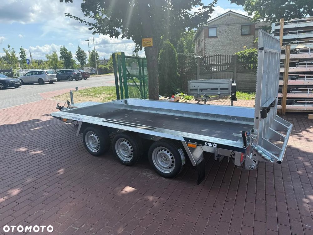 Martz Przyczepa do przewozu sprzętu budowlanego Martz Bau 350x160 3500kg 3 osie pod koparke koparka walec MOTOMUS od ręki - 2