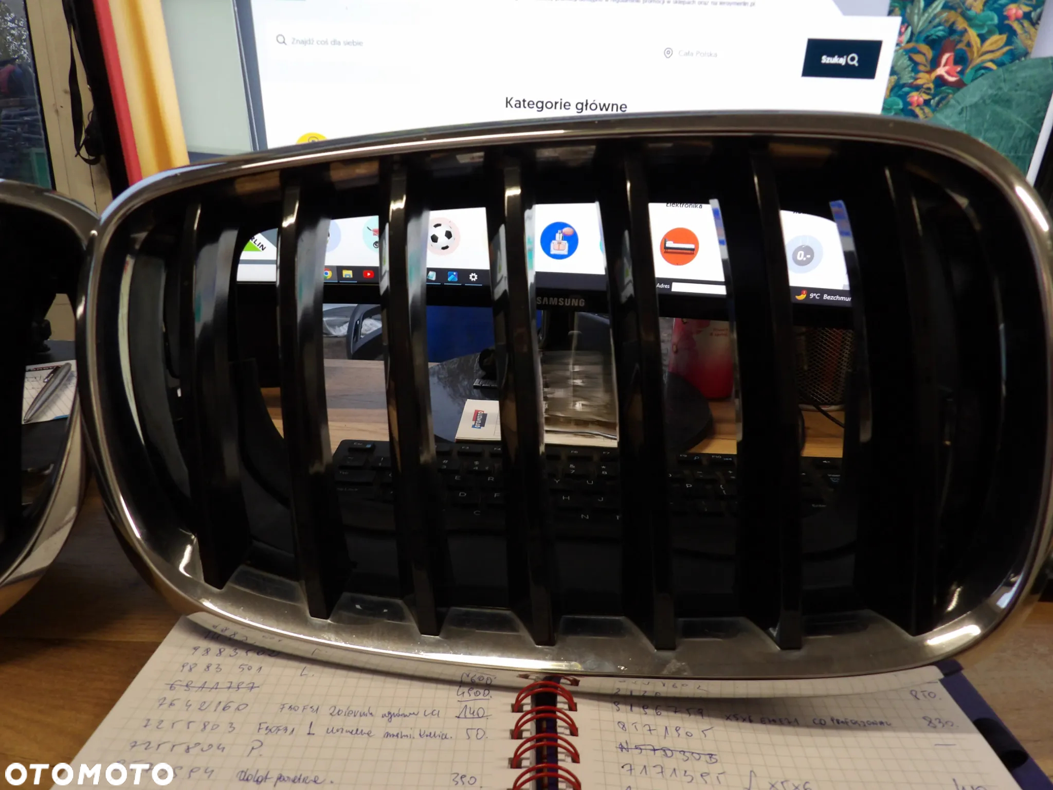 BMW - E70,E71,X5,X6 - ATRAPA , GRILL , NERKA - PRAWA/LEWA - CENA ZA 1 SZT - 7171395  7171396 - 3