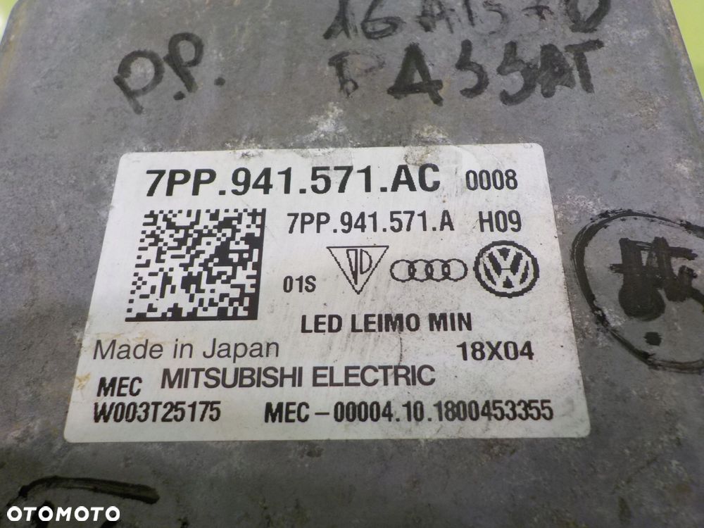 VW PASSAT B8 19r 1.5 modul przetwornica swiatel DRL prawy przod 7PP941571AC - 15