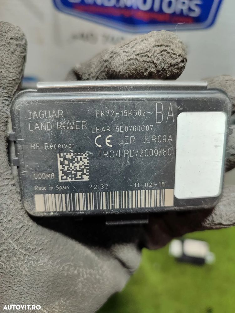 MODUL RECEPTOR KEYLESS JAGUAR F-PACE X761 2016-2020 + MODUL STERGATOR LAND ROVER DISCOVERY 3 2005-2009 + MODUL CONFORT JAGUAR XF X250 2009-2015 COD OEM 5E0760C07 FK72-15K602-BA / BJ32-17509-AD / 9W83-1560-AB - 6