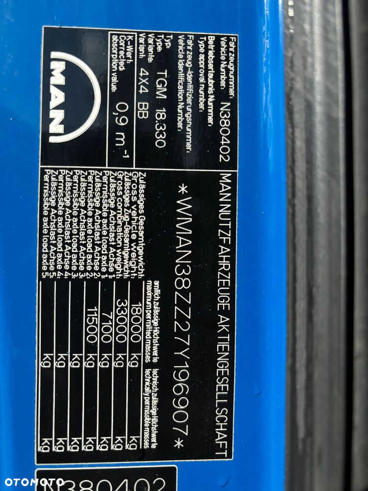 MAN TGM 18.330 4x4 stały napęd , Meiller wywrotka, hydraulika, blokady , reduktor (nie TGS, AXOR ) - 32