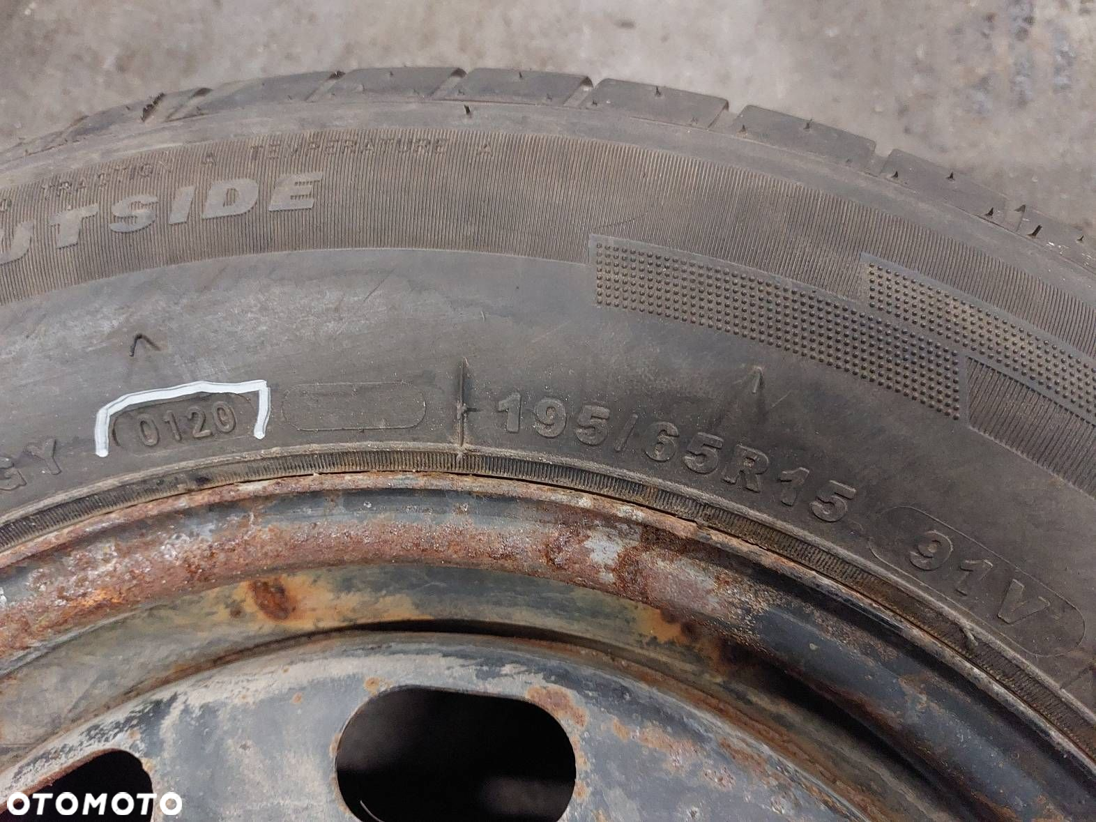 KOŁO FELGA OPONA ZAPAS 5X100 6Jx15 ET38 FI57,1 195/65R15 AUDI VW SKODA - 4