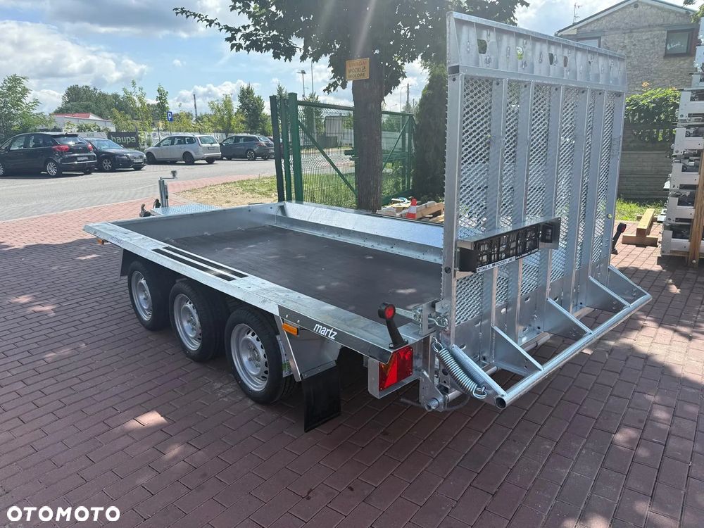 Martz Przyczepa do przewozu sprzętu budowlanego Martz Bau 350x160 3500kg 3 osie pod koparke koparka walec MOTOMUS od ręki - 3