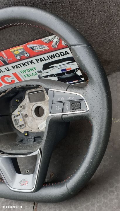 KIEROWNICA SKÓRA MULTIFUNKCJA 5F0419091M SEAT LEON III FR 5F - 7