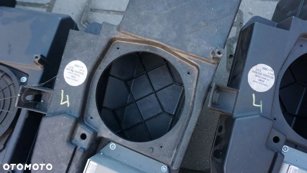 SPRZĘT AUDIO ORYGINALNY FABRYCZNY SUBWOOFER OBUDOWA GŁOŚNIKA DRZWI LEWA PRAWA STRONA AUDI A6 C6 A5 SPORTBACK A4 B8 - 12